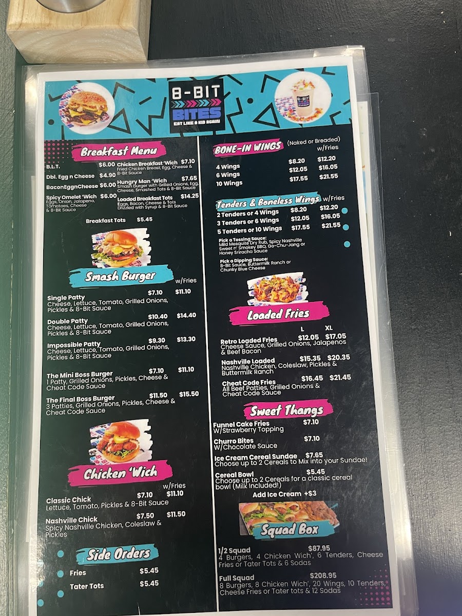 8-Bit Bites Menu - Image 2